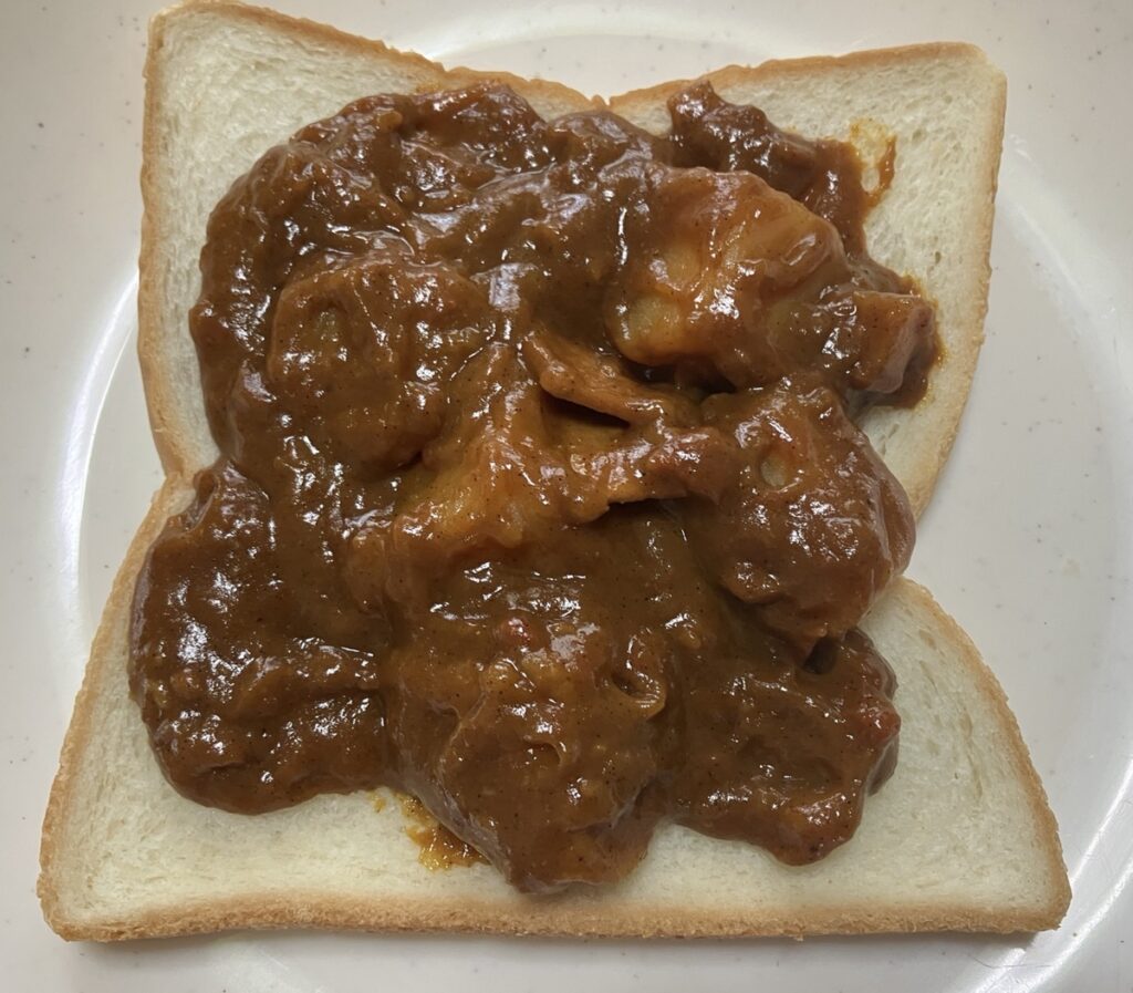 カレーをぬった食パン