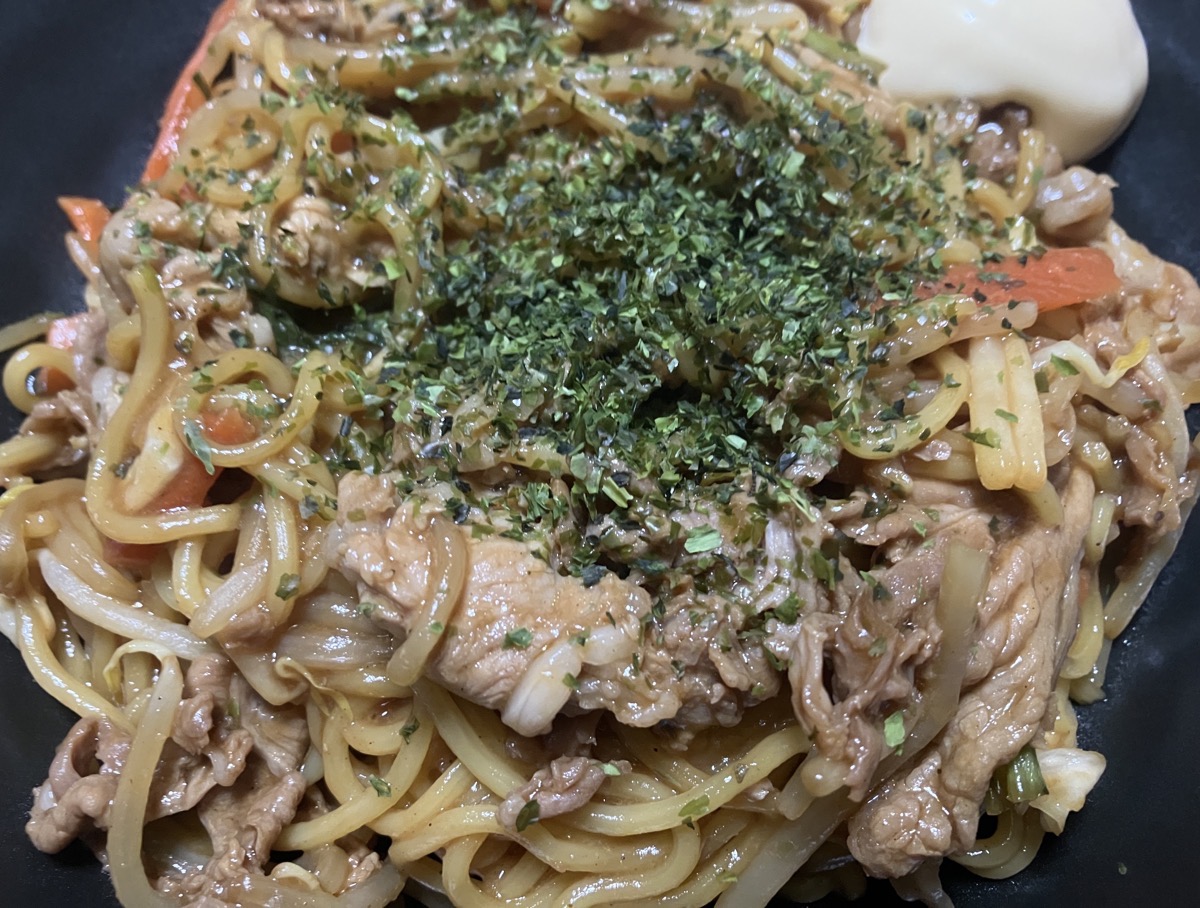 電子レンジで簡単！ソース焼きそばの画像