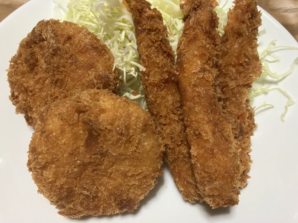 出来上がった揚げ物の画像